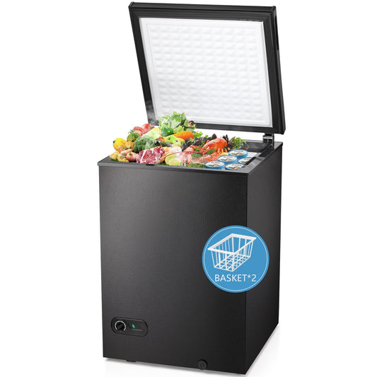 R.W.FLAME Chest Freezer 3.5 Cubic Feet with Baskets(Default Title)