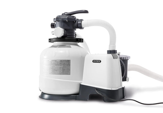 INTEX 26651EG SX3000 Krystal Clear Sand Filter Pump for Above Ground Pools, 16in, Light gray