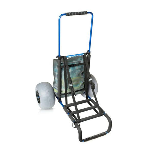 My Beach Cart Heavy Duty Folding Cart with 12′′ Balloon Tires, Aluminum Frame, Adjustable Handle, Large Mesh Bag for Sand(Default Title)