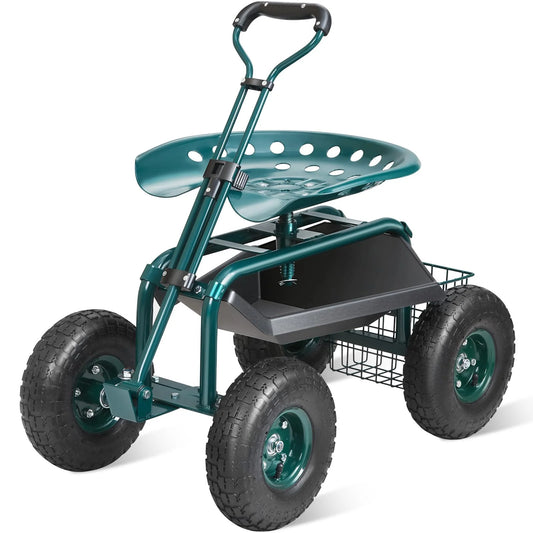 VEVOR Garden Cart Rolling Workseat with Wheels(Default Title)