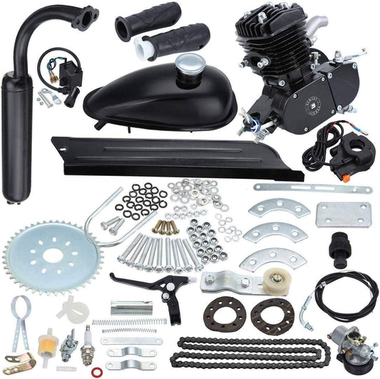 Sange 50cc 2-Stroke Petrol Motor Conversion Kit for 26′′-28′′ Bikes – Black, Air-Cooled, Easy Install, Fuel Efficient(Default Title)