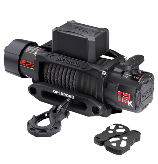 OPENROAD 12000lb Winch with Synthetic Rope  Wireless Remotes