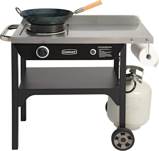 Cuisinart Outdoor Wok Station with 50,000 BTU Burner  14′′ Carbon Steel Wok – Perfect for Stir Frying  More(Default Title)