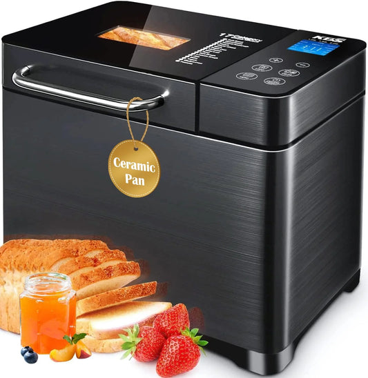 KBS 17-in-1 Stainless Steel Bread Machine with Dual Heaters(Default Title)