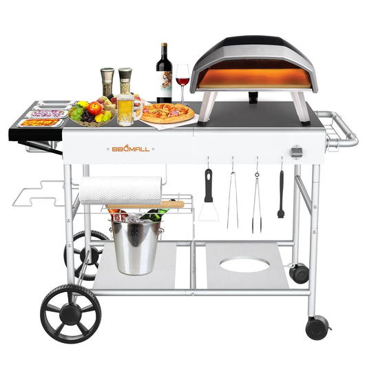 BBQMall Pizza Oven Cart Table for Ooni Koda/Karu/Fyra(Default Title)