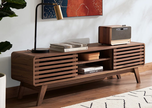 mopio Ensley 59" Walnut TV Stand for 55/60/65 inch TV(Default Title)