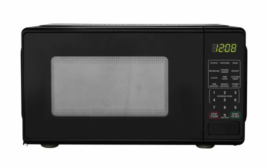 Mainstays 0.7 Cu ft 700W Countertop Microwave Oven, LED Display, Black(Default Title)