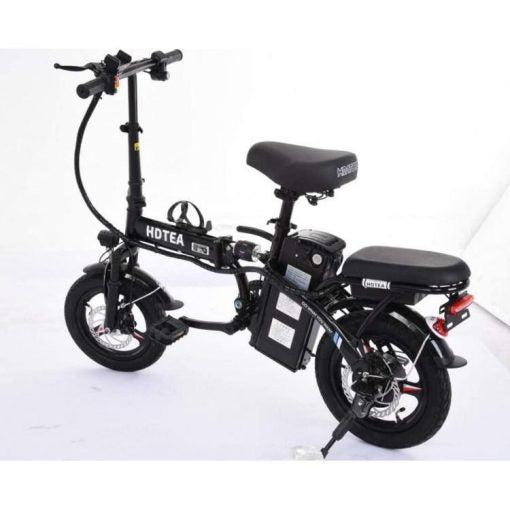 Black Folding Electric Bike 250W – Removable Battery, Fat Tire, Ideal for Beach  Snow, Adults  Teens(Default Title)