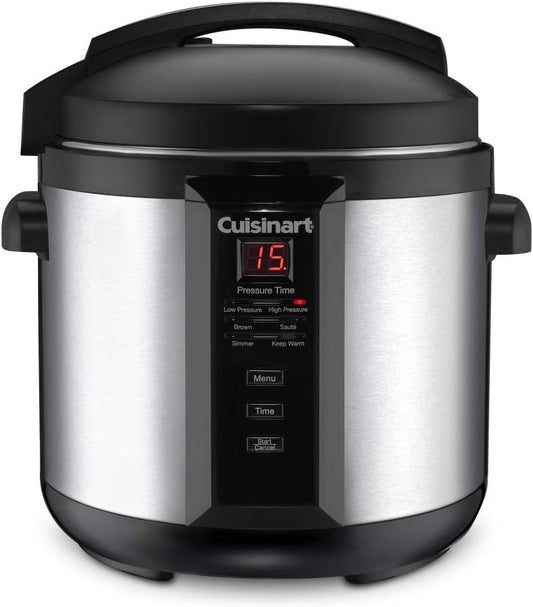 Cuisinart 6-Quart Electric Pressure Cooker, Stainless Steel, Digital Controls, Multi-Function, Model CPC-600N1(Default Title)