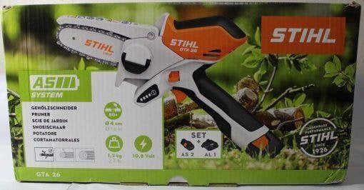 STIHL GTA 26 PRUNER CHAINSAW W/CARRYING CASE, BATTERY AND CHARGER.(Default Title)