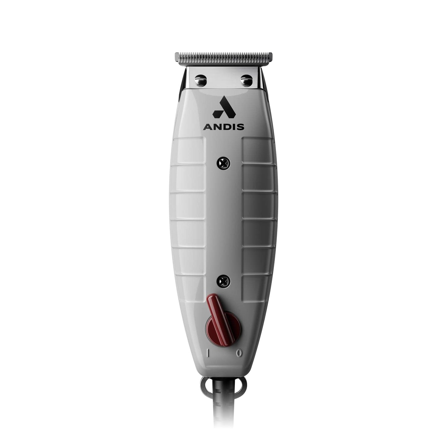 Andis 04780 Professional T-Outliner Beard  Hair Trimmer for Men with Carbon Steel T-Blade Bump Free Technology – Corded Electric Beard Trimmer GTO Grey