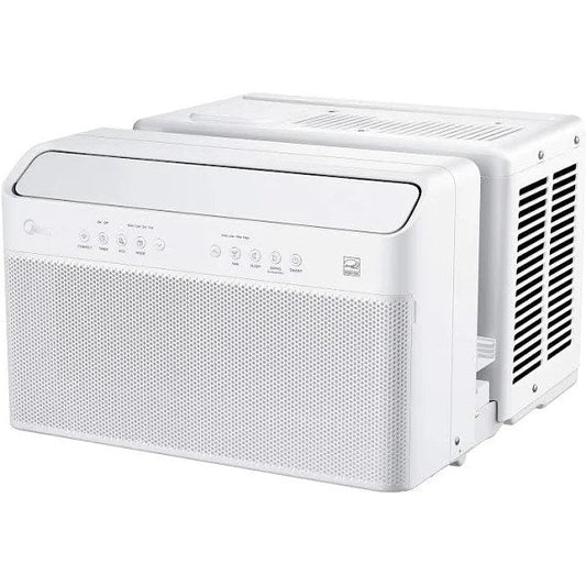Midea 8,000 BTU Smart Inverter U-Shaped Window Air Conditioner, 35% Energy Savings, Extreme Quiet, MAW08V1QWT
