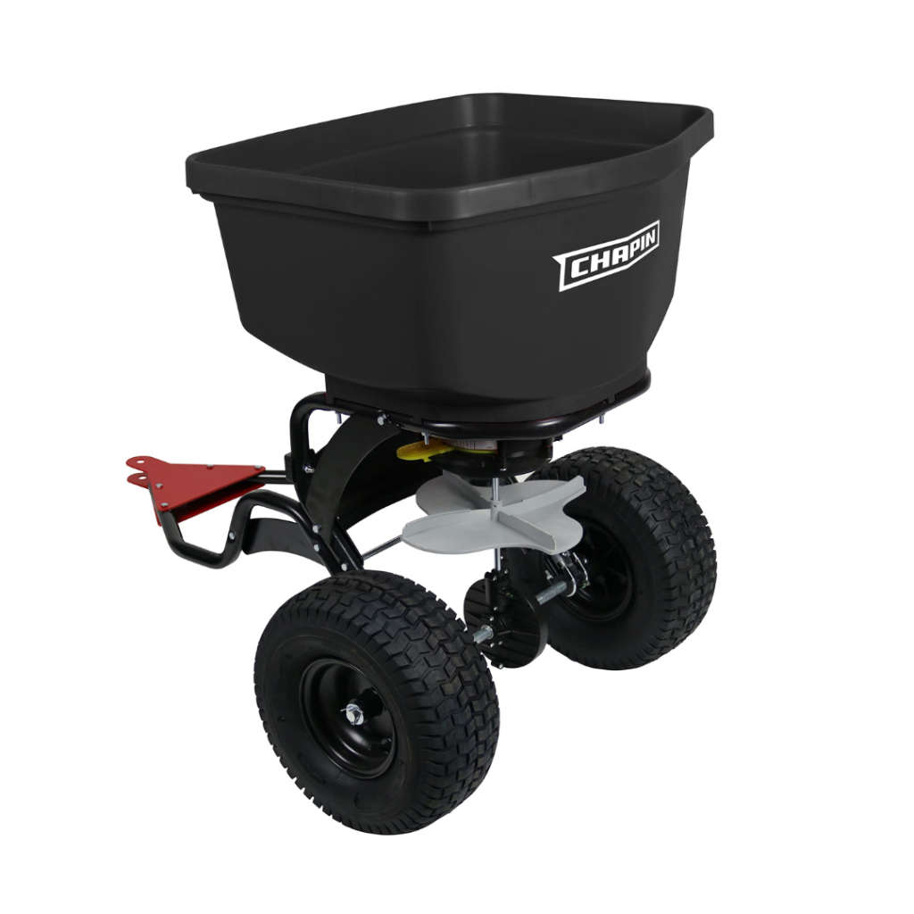 Chapin 8622B 150-Pound Tow Behind Spreader with Auto-Stop Impeller, 11 Gate Adjustments, USA Made(Default Title)