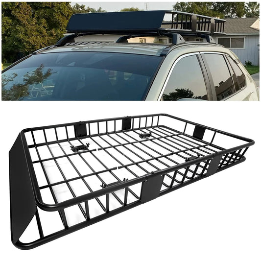 ECOTRIC 64" x 38" x 4'' Universal Roof Rack Cargo Carrier Basket(Default Title)