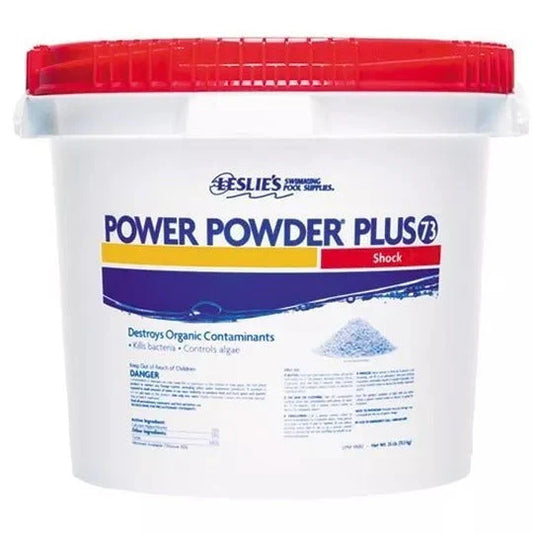 POWER POWDER PLUS 73% CALCIUM HYPOCHLORITE POOL SHOCK �� 25 LBS.