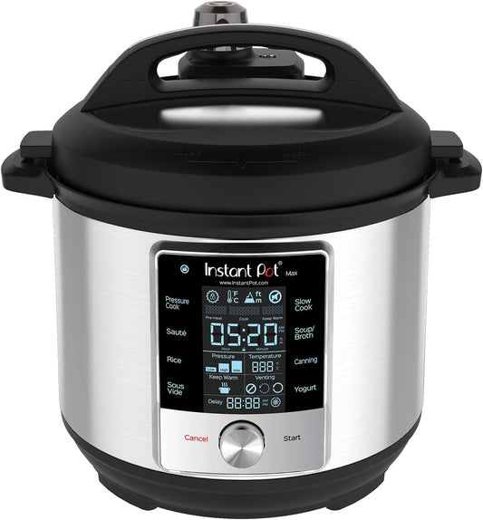 Instant Pot Max 6 Quart Electric Pressure Cooker, 15psi, Sous Vide, Touch Screen, Stainless Steel(Default Title)
