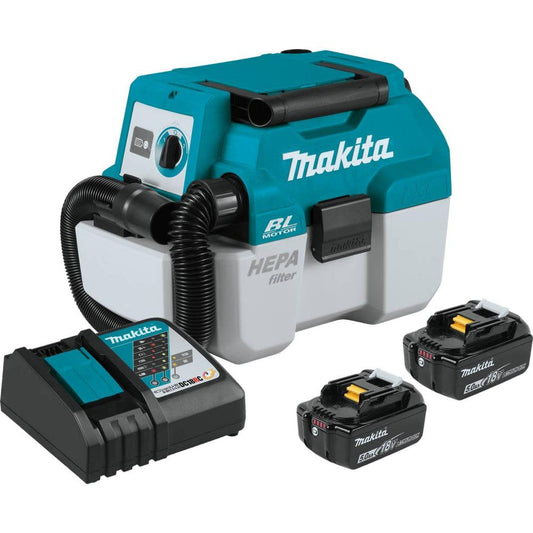 Makita 18V LXT 2 Gallon HEPA Portable Wet/Dry Dust Extractor/Vacuum Kit XCV11T from Makita(Default Title)
