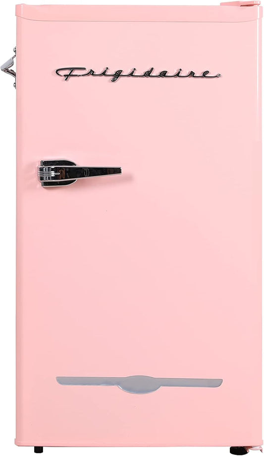 Frigidaire Retro Bar Fridge 3.2 Cu. Ft, Pink/Coral – Compact with Bottle Opener, Adjustable Thermostat  Shelves(Default Title)