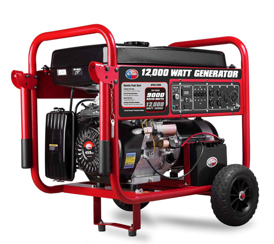 All Power APGG12000 12000W Portable Generator with Electric Start, Gas Powered, Wheel Kit Included(Default Title)