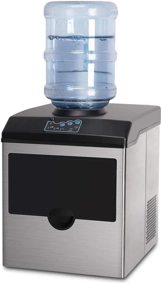 Ice Maker with Water Dispenser -Ice Cubes ready in 8 Minutes with Ice Scoop