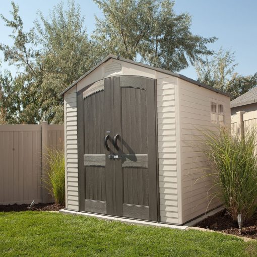 Lifetime 7×7 ft UV-Protected Plastic Storage Shed with Skylight  Double Doors(Default Title)