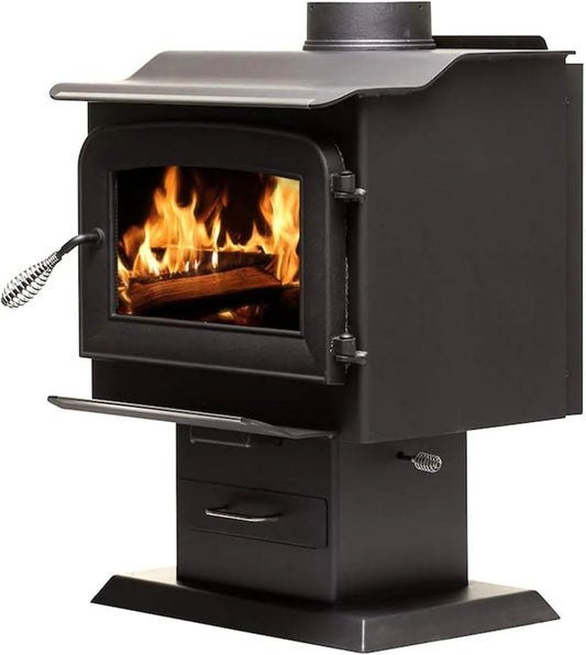 Ashley Hearth AW1120E-P 1200 Sq. Ft. Pedestal Wood Stove(Default Title)