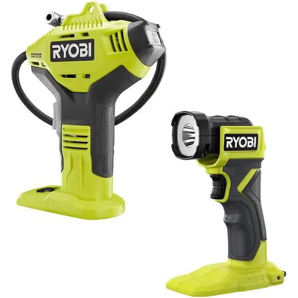 RYOBI ONE+ 18V Cordless Combo Kit: High Pressure Inflator  LED Light(Default Title)