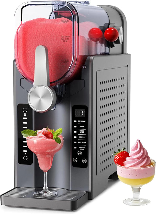 Slushie Machine - Professional Frozen Drink Maker No Ice Needed- Slushy Machine for Home with LED Display - One-Touch Reservation  6 Pre-set Programs for Frozen Margaritas, Frappés  Ice Cream