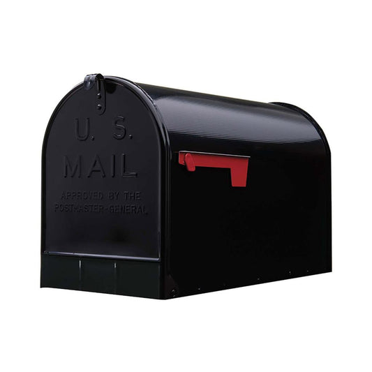 Gibraltar Mailboxes Stanley Jumbo Black Galvanized Steel Post Mount Mailbox, Extra-Large Capacity(Default Title)