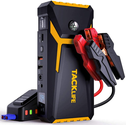 TACKLIFE T8 Car Jump Starter 800A 18000mAh, for 7.0L Gas  5.5L Diesel Engines, 12V Battery Booster with Quick Charge  Safety Features(Default Title)