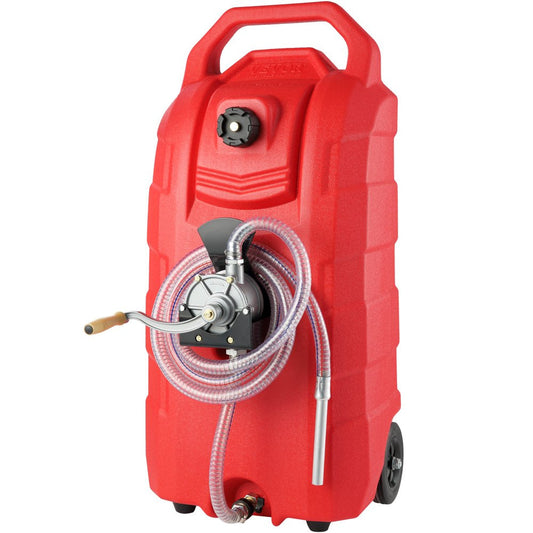 VEVOR 16 Gallon Portable Fuel Caddy with 6-Inch Wheels  Metal Hose for Gasoline/Diesel(Default Title)